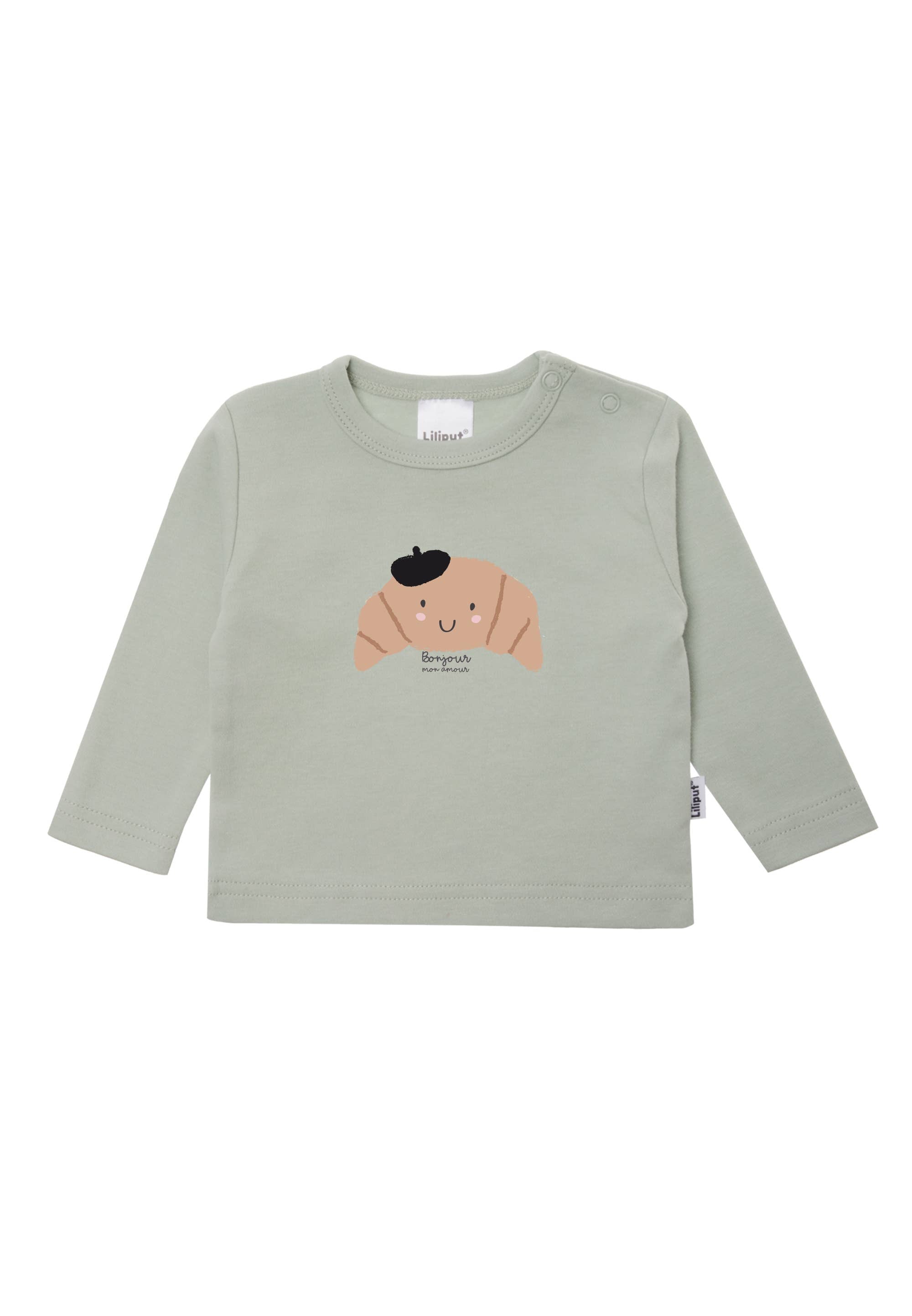 Liliput Longsleeve Oudgroen – Bonjour Croissant
