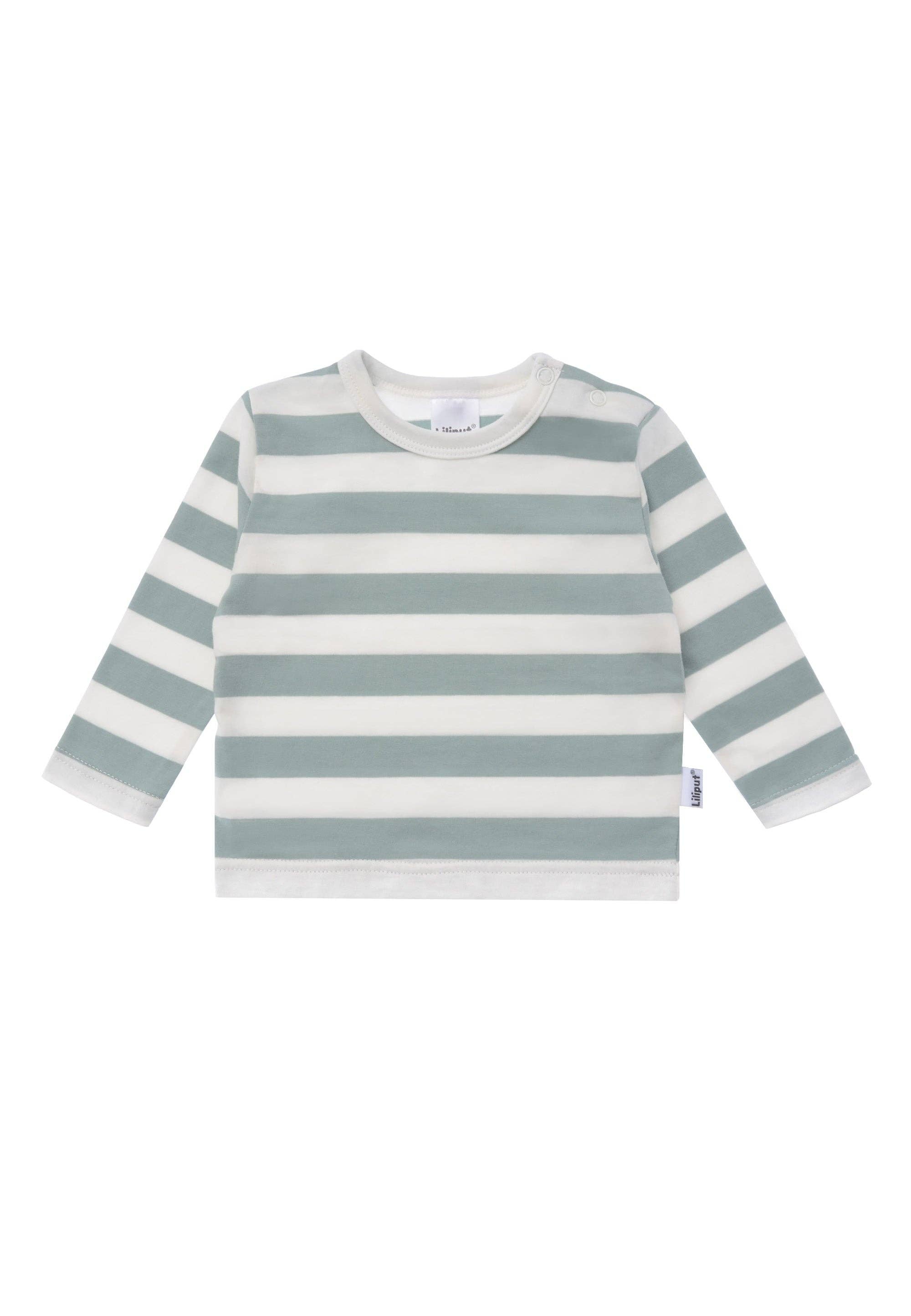 Liliput Gestreepte Longsleeve – Sage/Offwhite