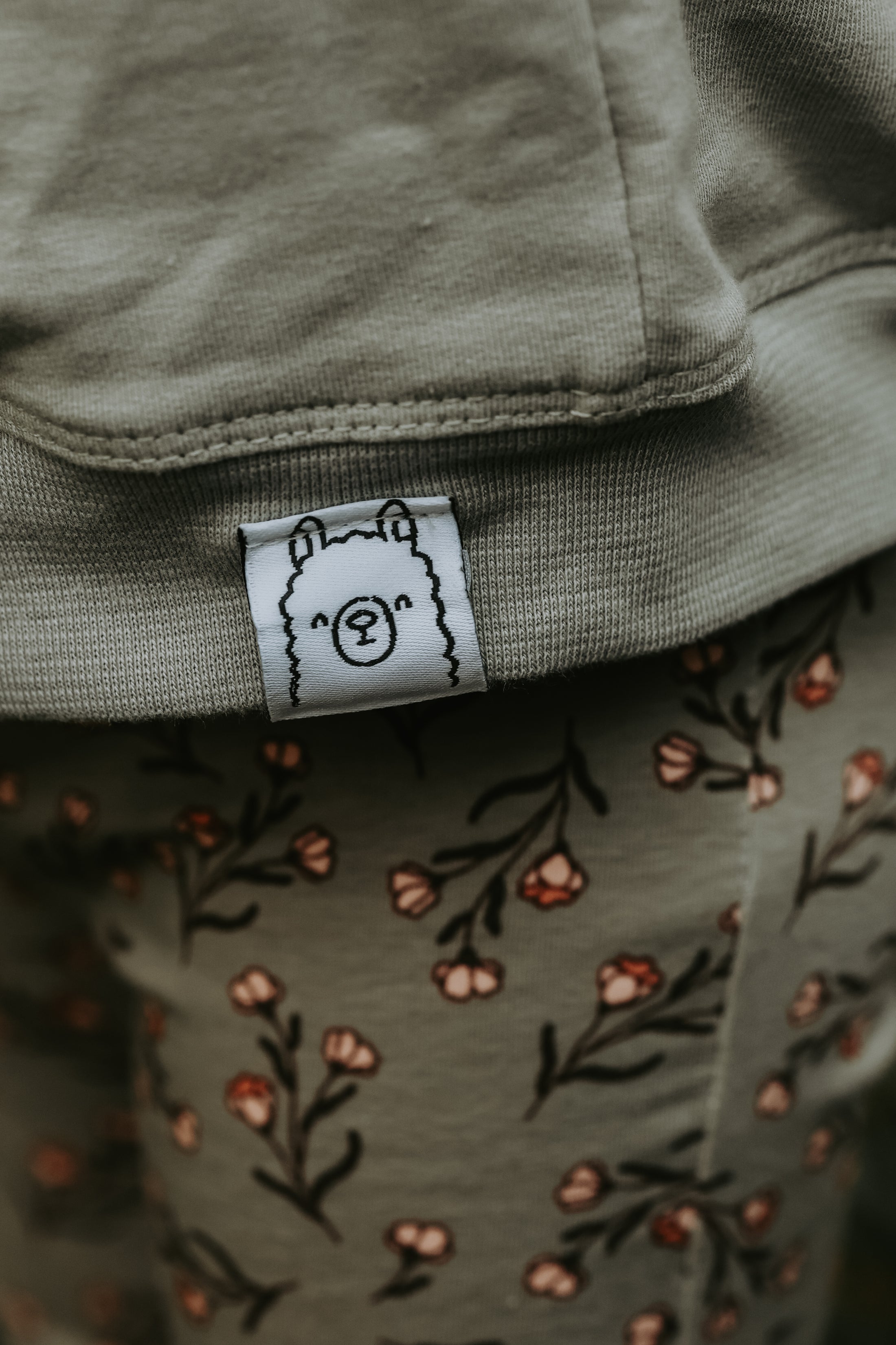 Detailfoto jersey flared Olive
