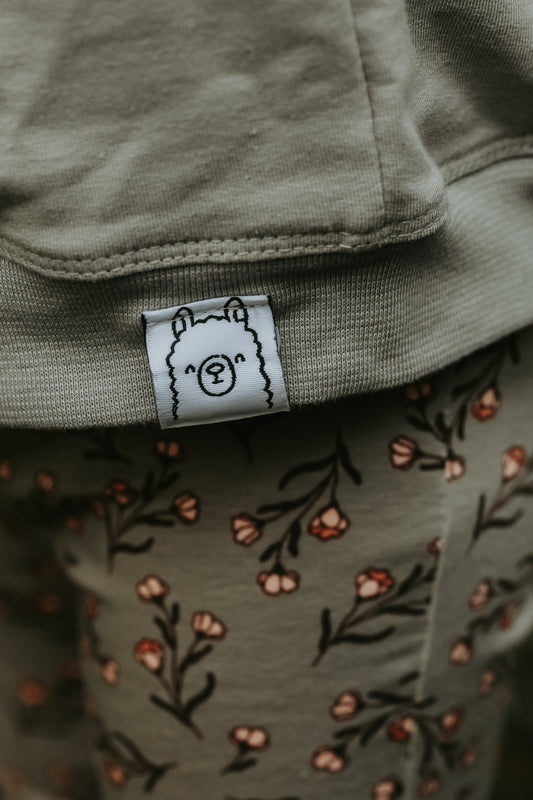 Detailfoto jersey flared Olive
