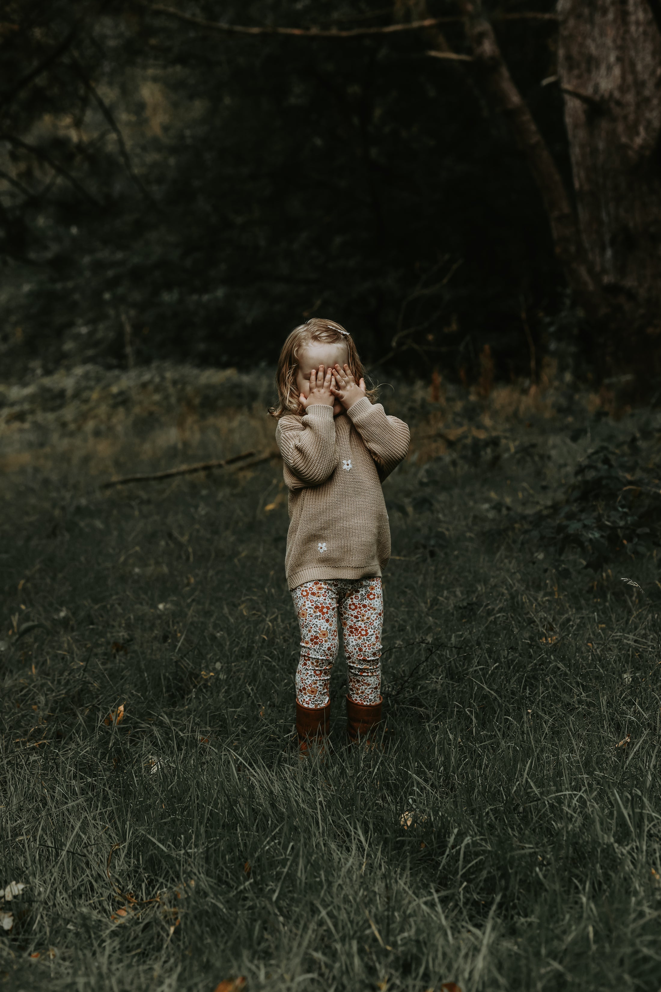 Kinderlegging met herfstige print
