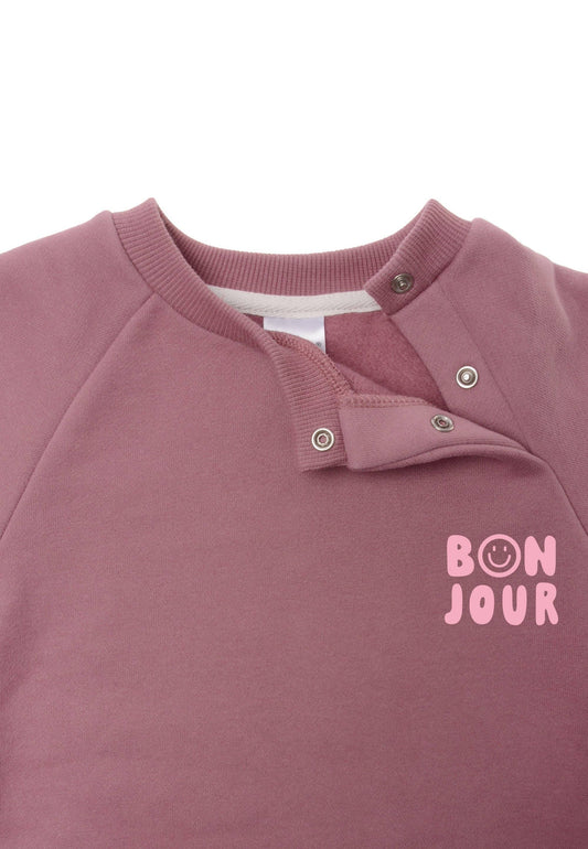 Kindersweater in warme mauve tint, zachte katoenmix – Liliput Bonjour