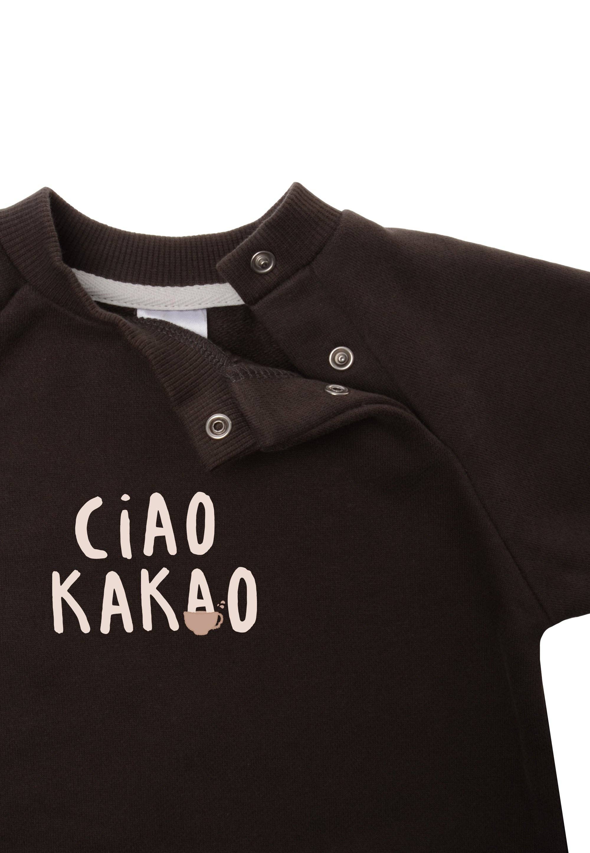 Donkerbruine kindersweater met relaxte pasvorm – Liliput