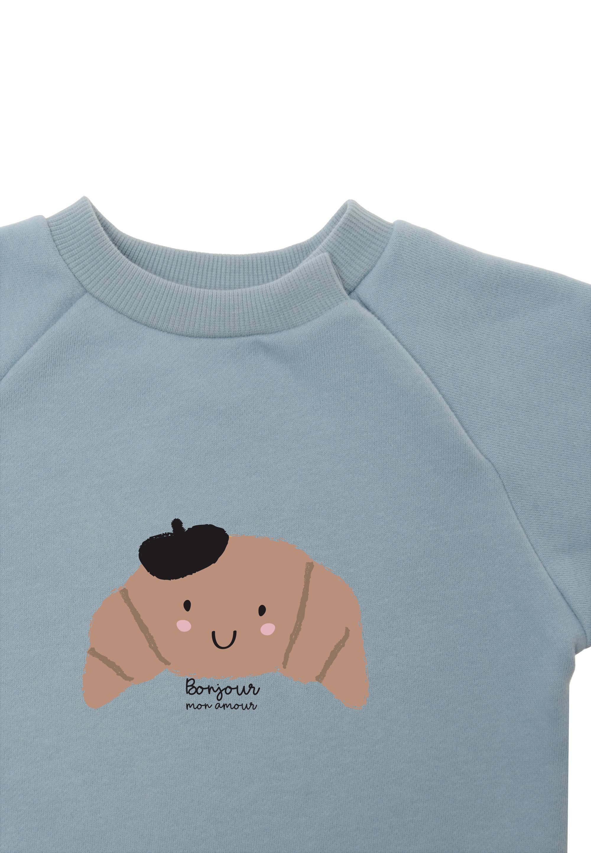 Lichtblauwe kindersweater biologisch katoen – Liliput