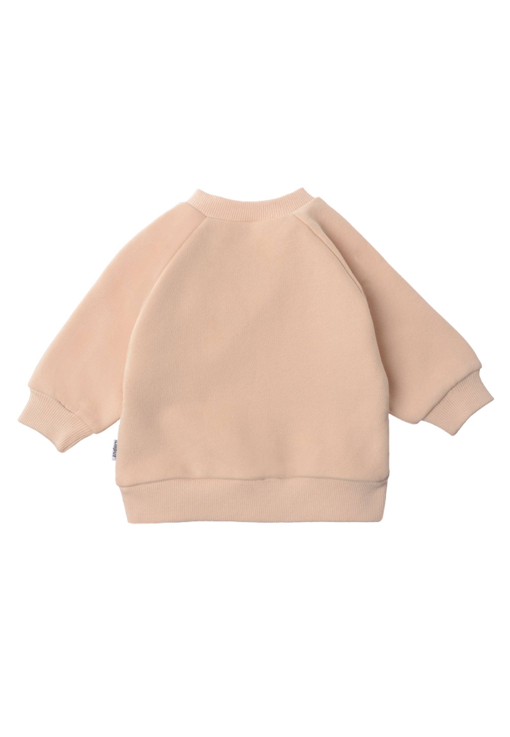 Achterkant Zachte Liliput sweater neutrale tint