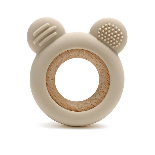Siliconen Bijtring – Beer Beige