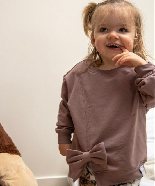 Handmade sweater mauve French terry