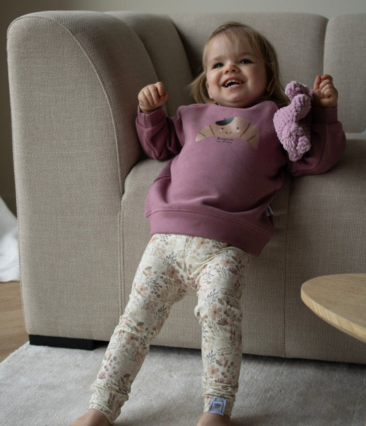Kinderlegging jersey stof met bloemenprint