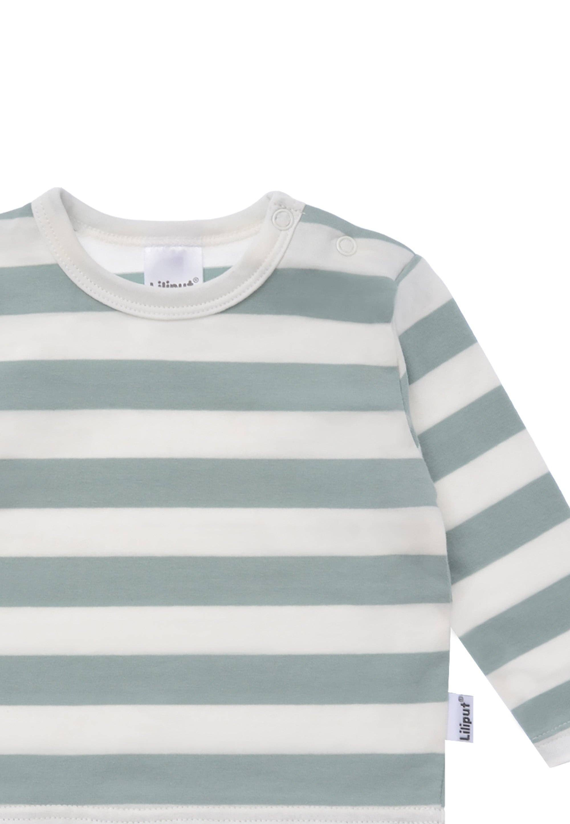 Liliput Gestreepte Longsleeve – Sage/Offwhite
