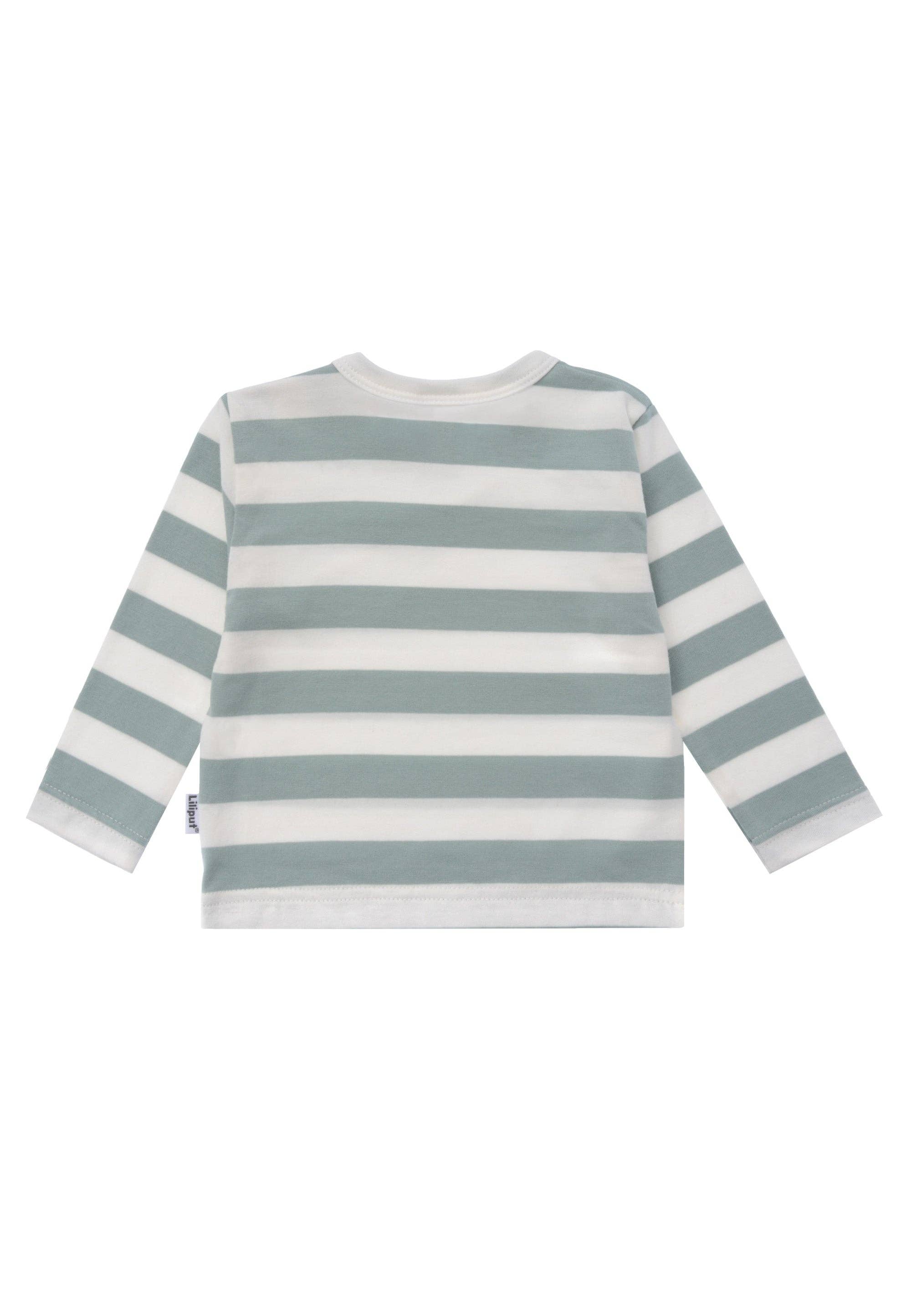 Liliput Gestreepte Longsleeve – Sage/Offwhite